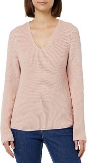 Marc OPolo Women's Organic Cotton Knitted Pullover with V Neck