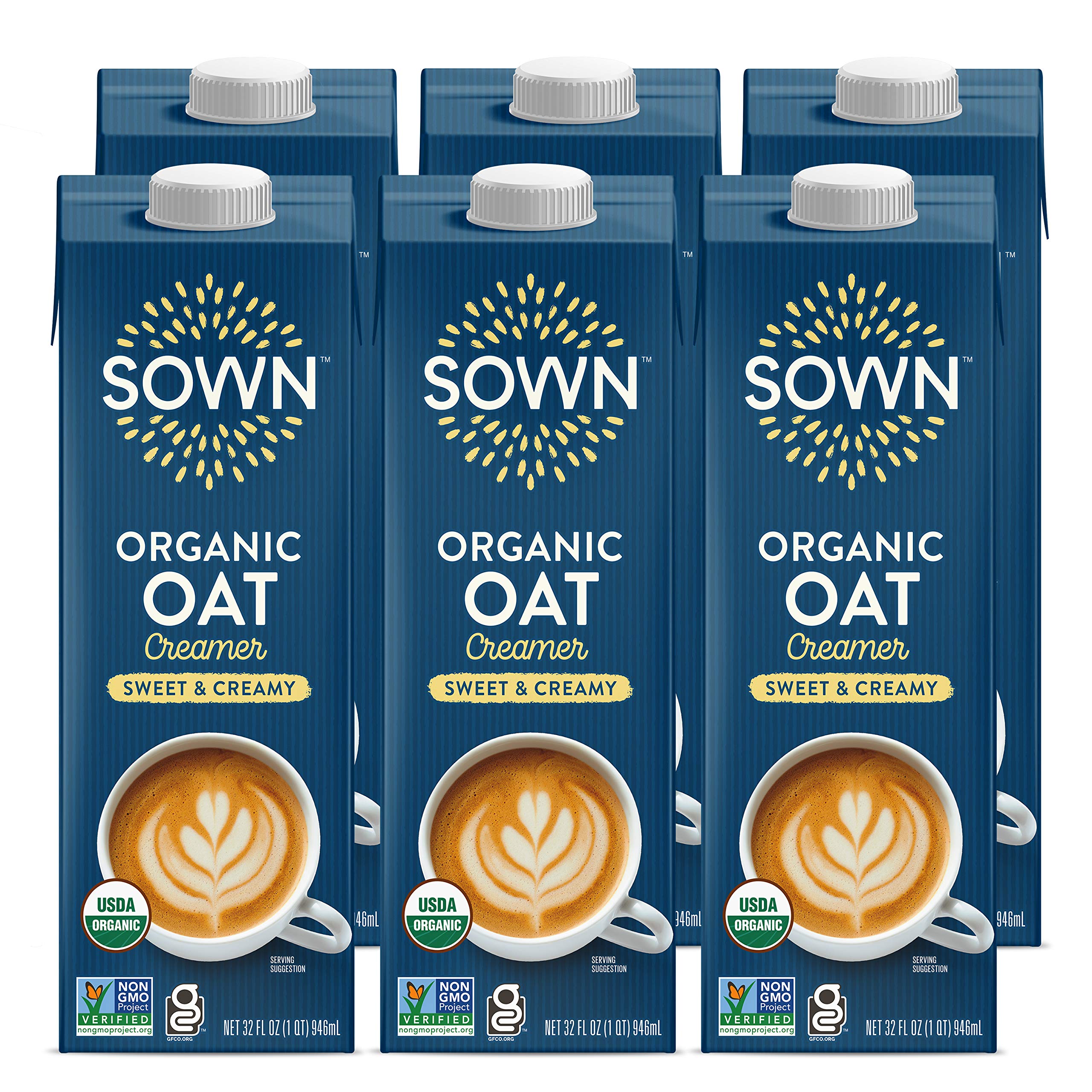 SOWN Organic Oat Creamer Sweet & Creamy - Barista Oat Milk Non Dairy Coffee Crea