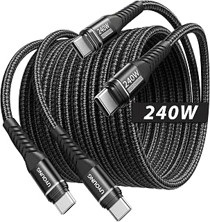 USB C Cable 240W USB C to USB C Cable Fast Charging 10FT 2Pack Long USB C