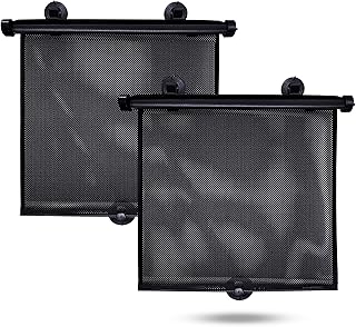 EcoNour Car Window Shades for Baby (2 Pack) Side Sunshade, Sun Visor | Side Window Car Shades For UV and Sun Glare Protection | Automotive window Sunshade | Baby Travel Accessories (15"x17")