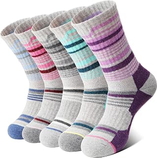 Anlisim Women's Merino Wool Thermal Socks Winter Warm Work Boot Socks 5 Pairs