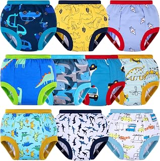 BIG ELEPHANT Toddler Potty Training Underwear, 100% Cotton for Boys & Girls