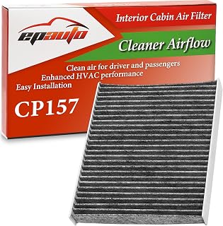 EPAuto CP157 (CF12157) Cabin Air Filter Replacement for Toyota and Lexus | Toyota RAV4, Camry, Corolla, Highlander, Subaru Crosstrek, Forester, Lexus RX350/350h/450h/500h includes Activated Carbon