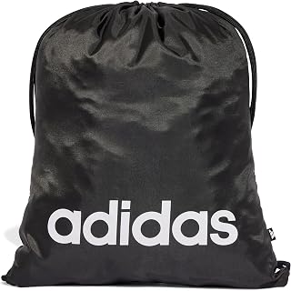 adidas Unisex Linear Gymsack Shoe Bag, Black/White, One Size