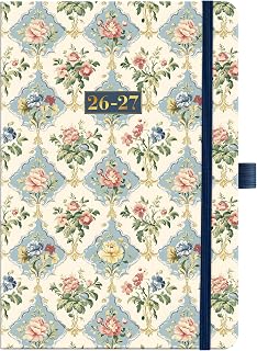 Academic Diary 2026-2027, A5 Diary 2026-2027 Week to View | From Aug. 2026 to Jul. 2027 Durable Hardcover Diary with Monthly Tabs, Inner Pocket & Premium Paper for Work, School, or Home