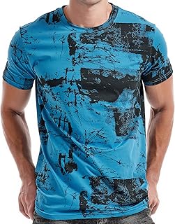 RONOMO Herren T-Shirt 95% Baumwolle 5% Spandex, Mikroelastik, Hautfreundlich