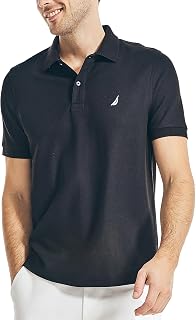 Nautica Men's Short Sleeve Solid Deck Polo