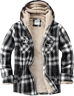 WINDFIT Womens Fleece Flannel Jacket Full Zip Plaid Sherpa Lined Jacket for Women