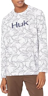 HUK Men's Pursuit Pattern Long Sleeve Shirt, Sun Protecting Fishing Shirt Shirt (Pack of 1)