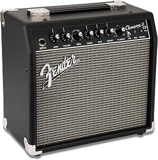 Fender Champion II 25 Watt Electric Guitar Combo Amp, Speaker, USB & Aux | Beginner practice amp, 25-Watt Combo Amp with 8" Speaker, built-in reverb, delay, chorus effects, USB & Aux in, 2Yr warranty