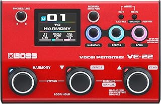 BOSS VE-22 Vocal Performer | Advanced Multi-Effects Processor for Singers | Powerful Harmony & Doubling Functions | Auto Pitch Correction | Ideal for Stage Performance, Recording, Livestreaming & More