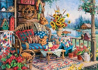Wonder Forge Country Hideaway 1000 Piece Jigsaw Puzzle for Adults | A Peaceful Country Retreat, Distinctive, Interlocking Pieces Offer A Relaxing Puzzle Experience, Ages 14+