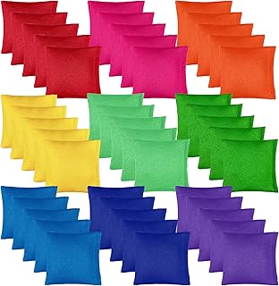 27PCS/45PCS Colorful Nylon Bean Bags Tossing Bags | Tossing Game Supplies for Kids Families Outdoor Activities ,Parties ,School Play,Backyard Fun