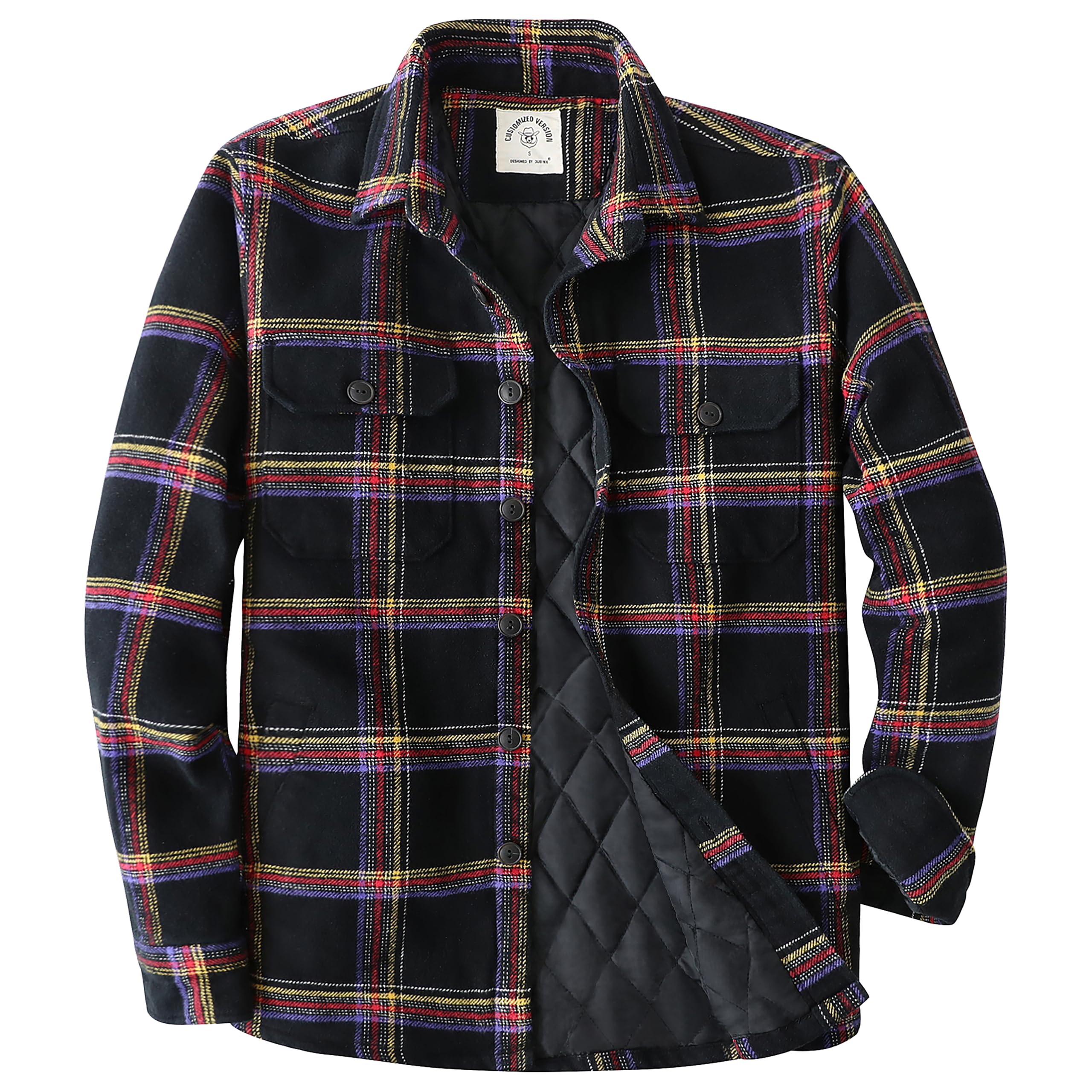 Dubinik® Mens Shacket Flannel Shirt For Men Lightweight Jacket Overshirt