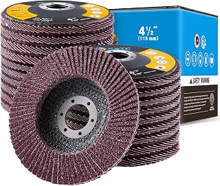 SATC Flap Discs 115mm 20 Pack Grinding Discs 40/60/80/120 Grit for Angle Grinder to Sanding Grinding Metal Wood
