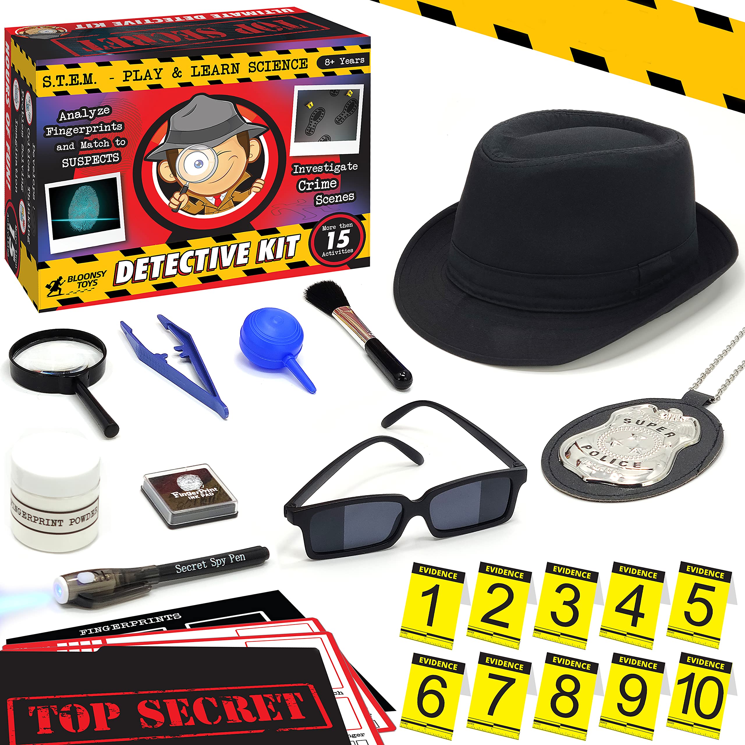 Spy Kit for Kids, Detective Kit with Spy Toys and Secret Agent Set