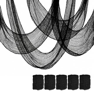 5Pcs Halloween Creepy Cloth Black 30×72inch - Halloween Decorations Clearance - Creepy Spooky Halloween Decorations Outdoor Indoor