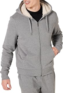 Amazon Essentials Men's Sherpa-Lined Full-Zip Fleece Hoodie