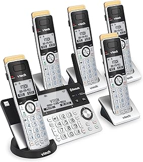VTech IS8151-5 Answering System with 5 Handsets, Connect to Cell and Super Long Range (IS8151-5S)