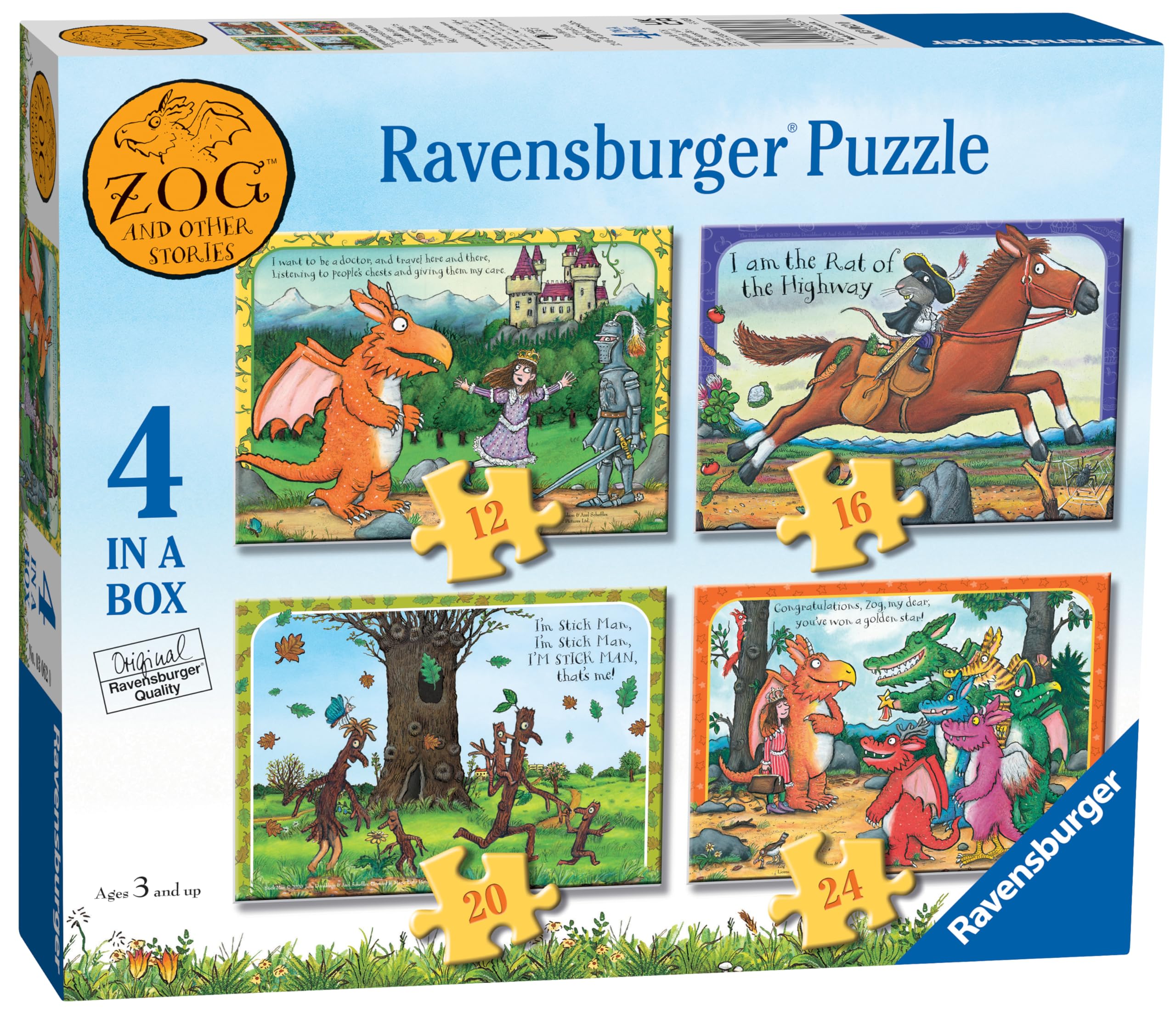 Ravensburger Children Puzzles Zog & Other Stories 4 in Box - Ages 3+