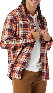 Amazon Essentials Herren Langarm-Flanellhemd