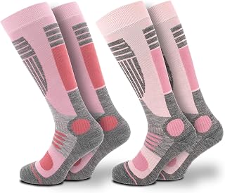 Occulto WOMEN'S SKI SOCKS (2 PAIRS) Breathable Winter SPORT HIGH SOCKS
