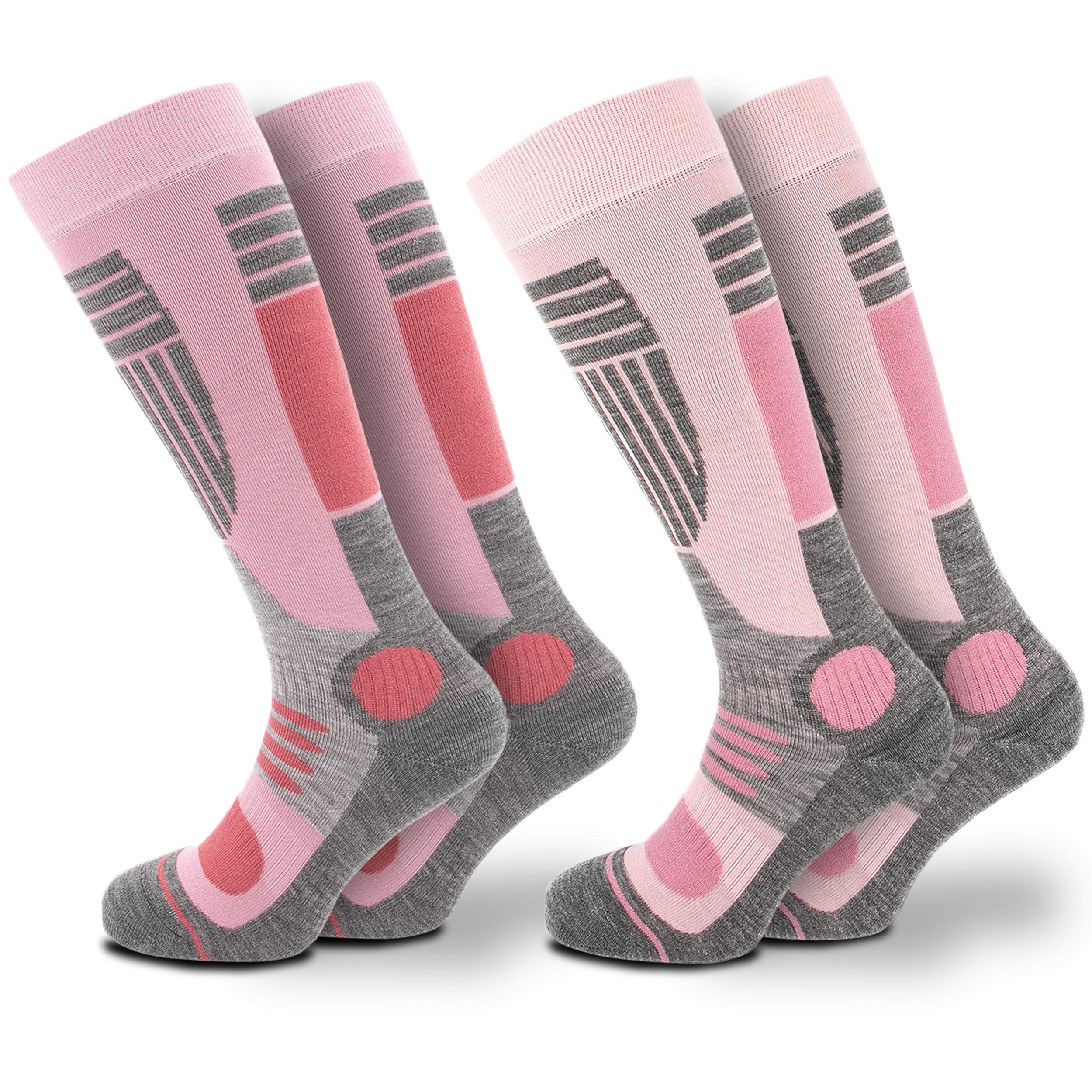 Occulto WOMEN'S SKI SOCKS (2 PAIRS) Breathable Winter SPORT HIGH SOCKS