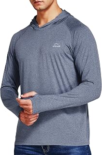 Willit Men's Sun Shirts UPF 50+ Protection Hoodie Rash Guard Shirt SPF UV Long Sleeve Fishing Outdoor Lightweight