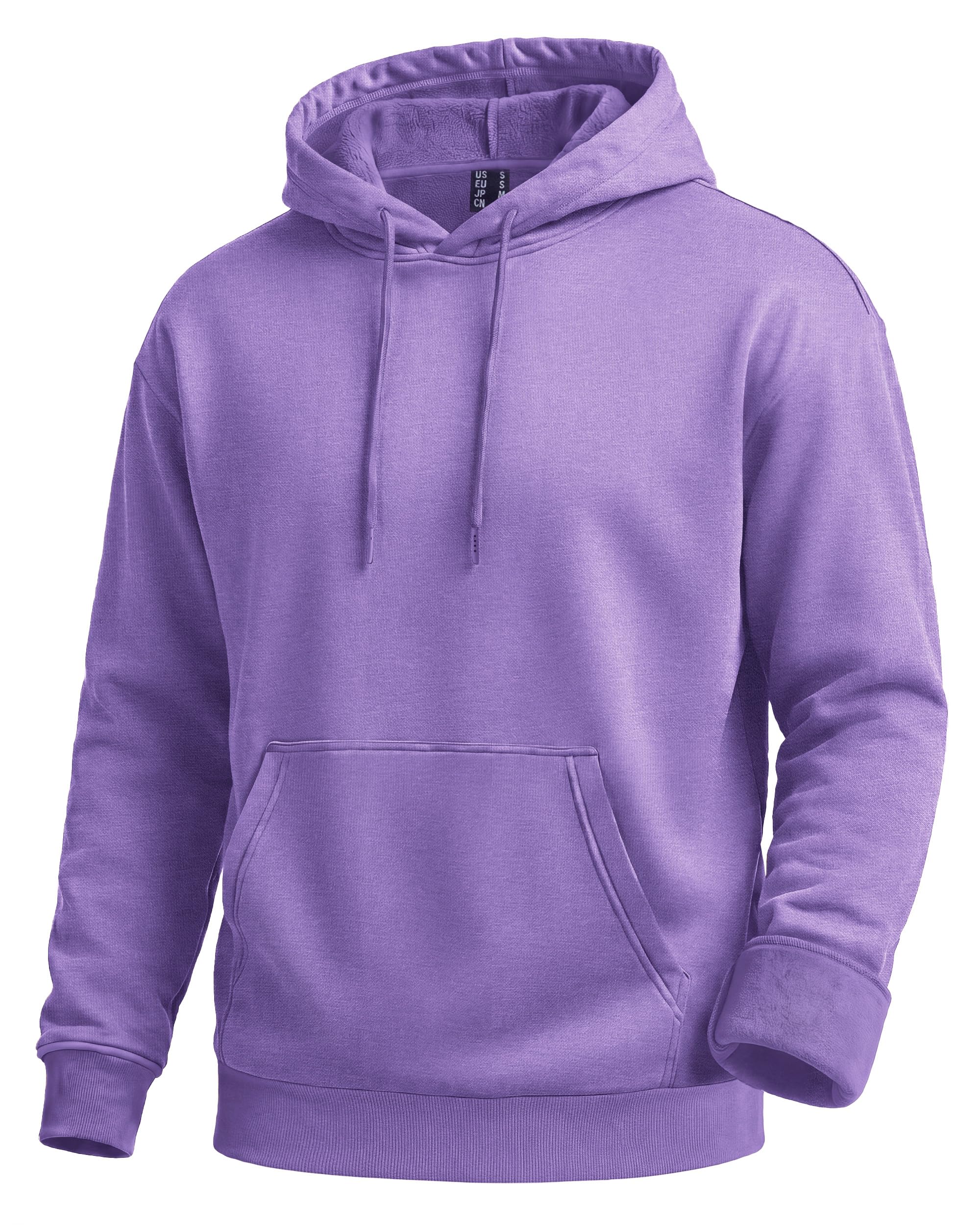 Men's Fleece Lined Hoodie Cotton Midweight Hooded Sweatshirt