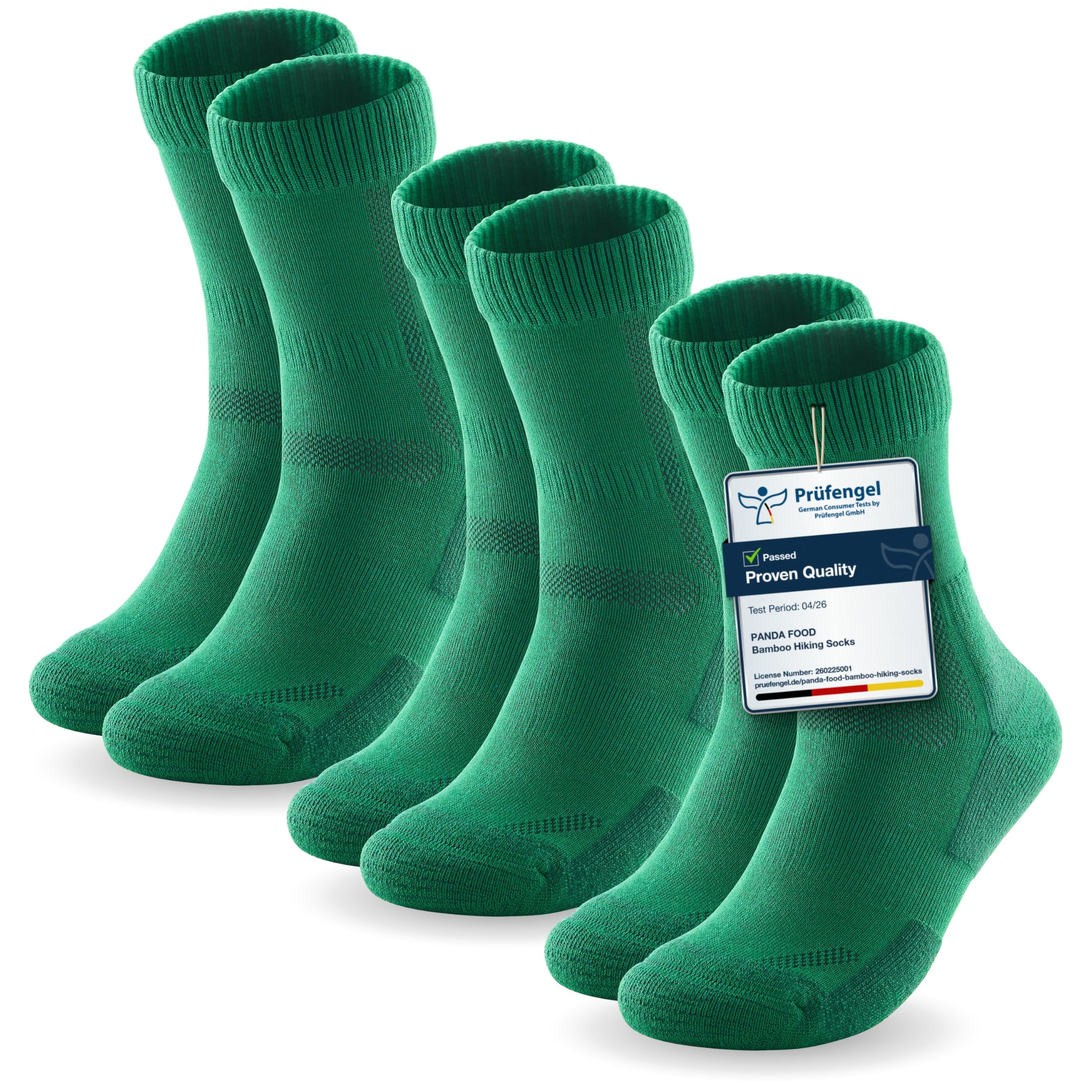 PANDA FOOD 3 Pairs Premium Bamboo Walking Socks, Anti Blister, Warm Breathable W