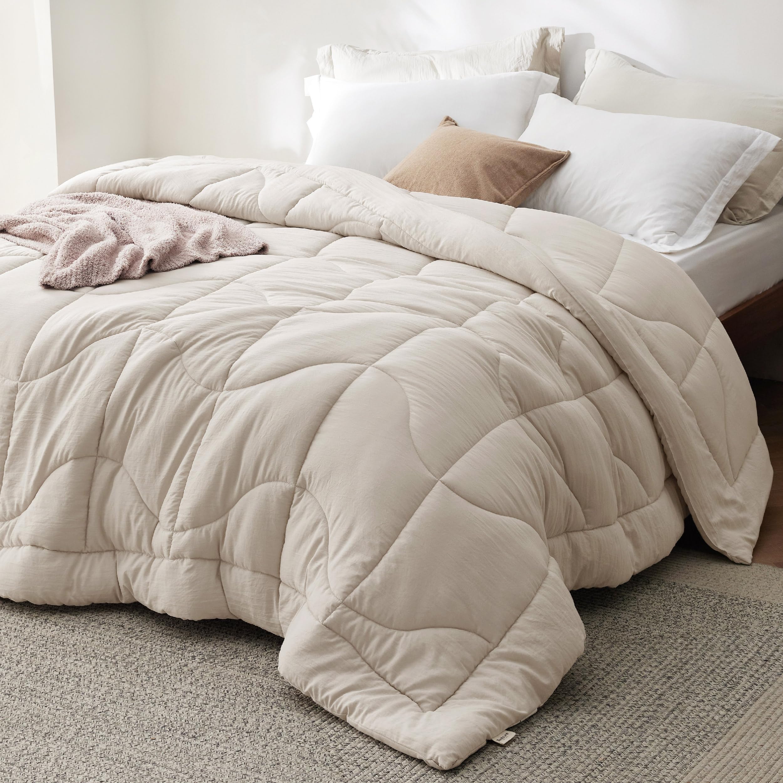 Bedsure Queen Comforter, Down Alternative Duvet Insert for All Season | OEKO-TEX