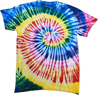 Colortone Batik Unisex 'Swirl' T-Shirt | Men's Short Sleeve T-Shirt Hippie T-Shirt Women's S - 5XL with Different Patterns | Flower Power Clothing Women Men Cotton | Hand-Dyed Batik Design