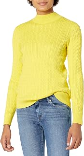Amazon Essentials Women's Lightweight Cable Knit Long Sleeve Sweater