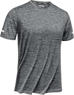 TACVASEN Men's Short-Sleeved Gym T-Shirt Running T Shirt Summer Technical T Shirt Trekking Sports Football Breathable