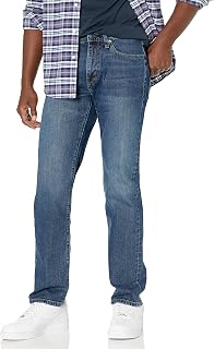 Amazon Essentials Men's Straight-Fit Stretch Jean, Light-Stretch Denim