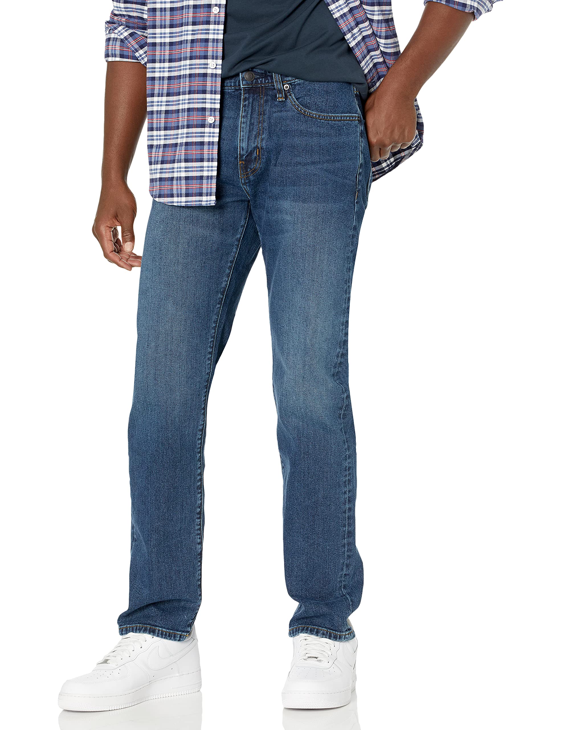 Amazon Essentials Straight Fit Stretch Jeans - Color Interrupted Men