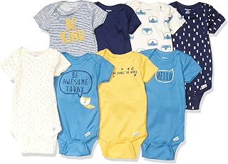 Gerber Baby Boys 8-pack Short Sleeve Onesies Bodysuits Baby and Toddler T-Shirt Set (pack of 8)