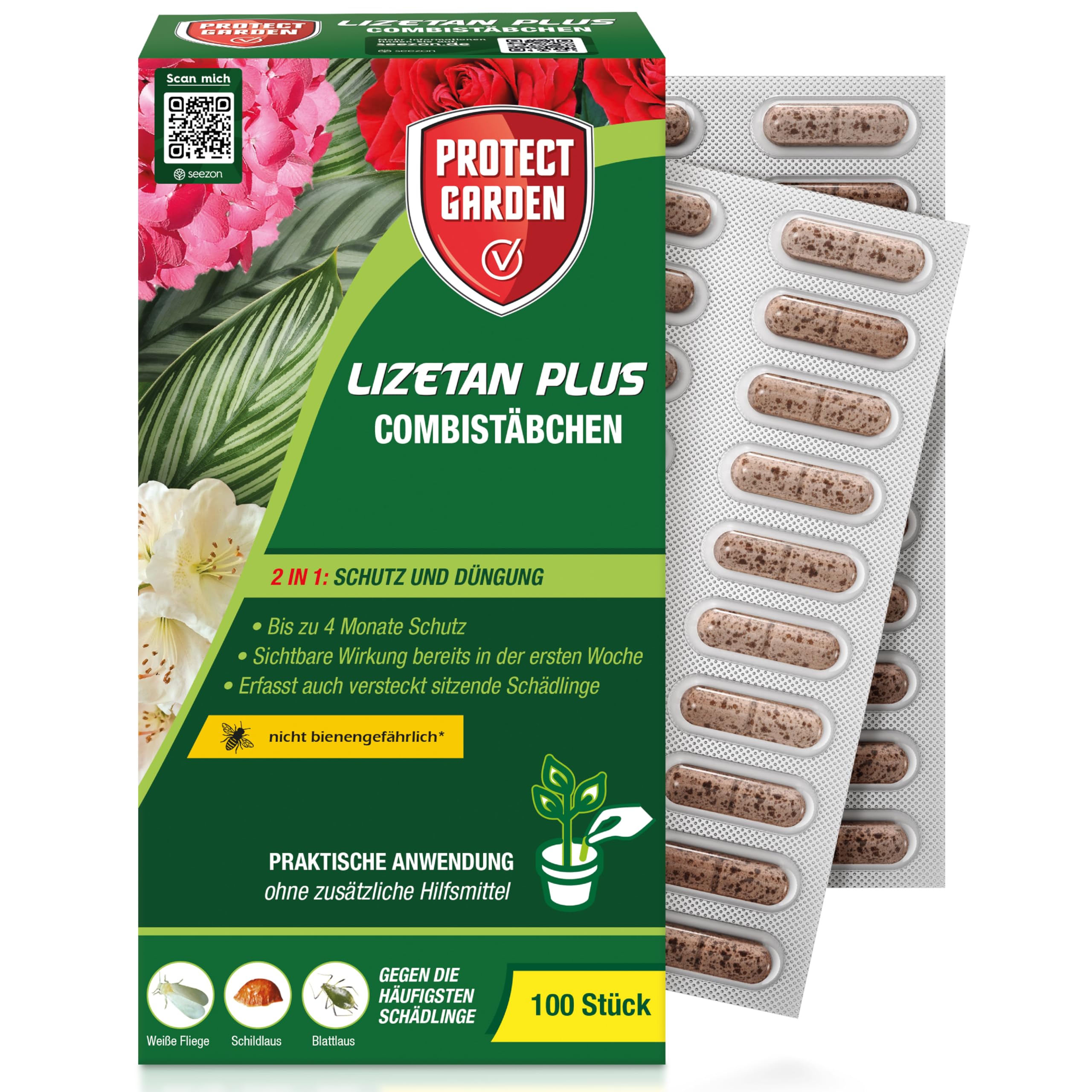 Protect Garden Lizetan Plus Combi Sticks Pest Free Pack of 100 | Control Aphids,