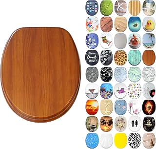 Sanilo Soft Close Toilet Seat, Wide Choice of New Toilet Seats, Stable Hinges, Easy to Mount (Mahogany)