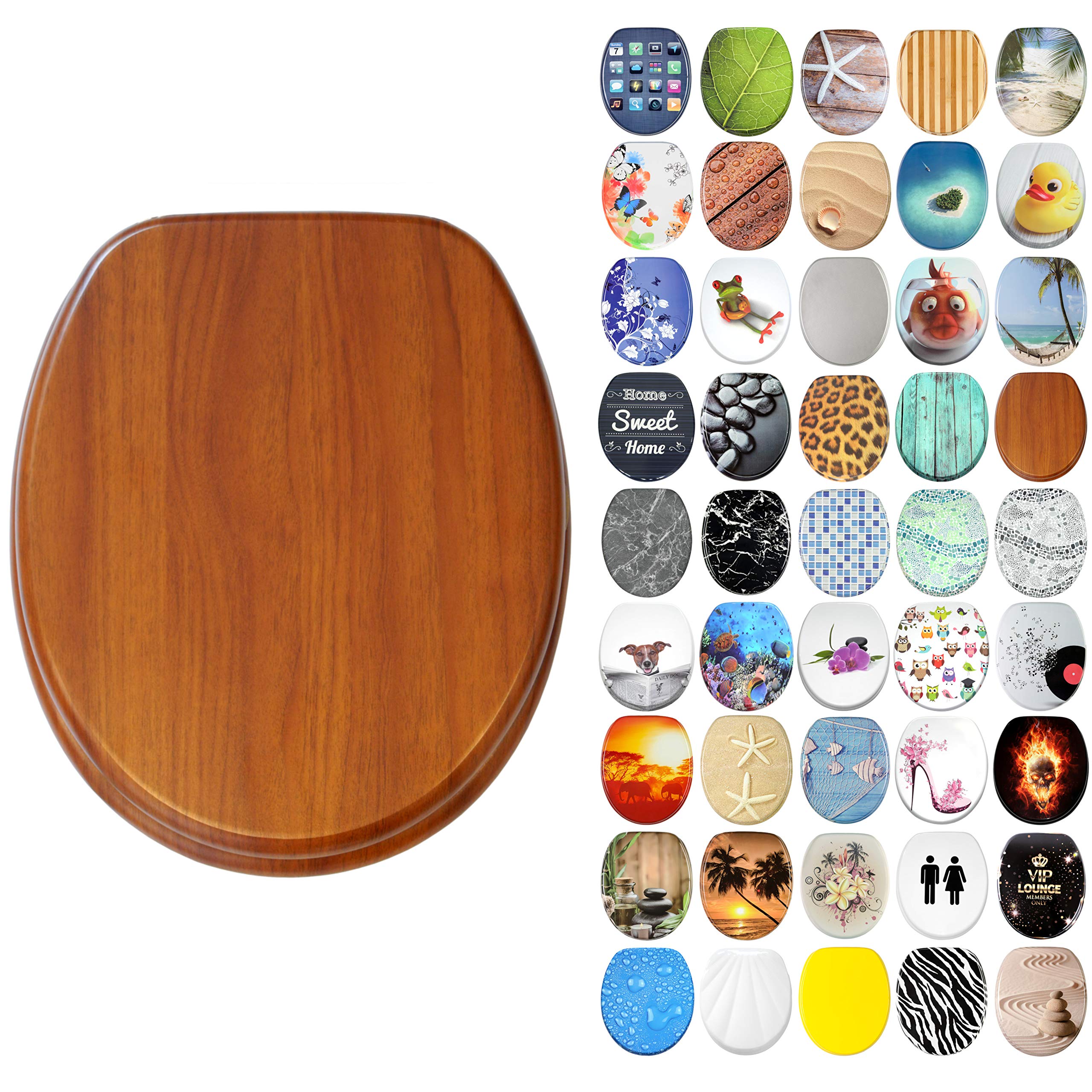 Sanilo Soft Close Toilet Seat, Wide Choice of New Toilet Seats, Stable Hinges, E