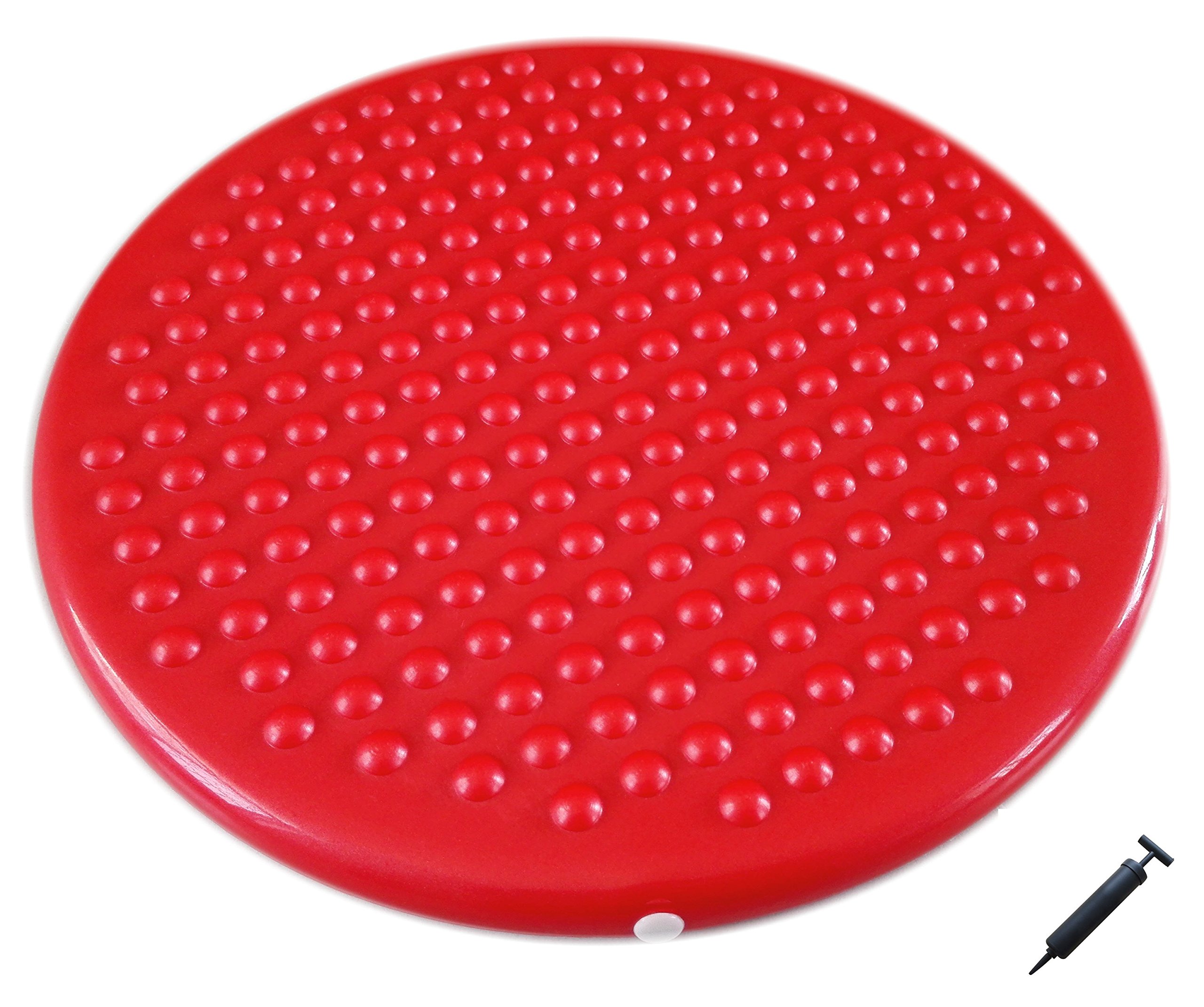 AppleRound Jr. Inflatable Seat Cushion with Pump, 31cm/12in Diameter, Sensory Wi