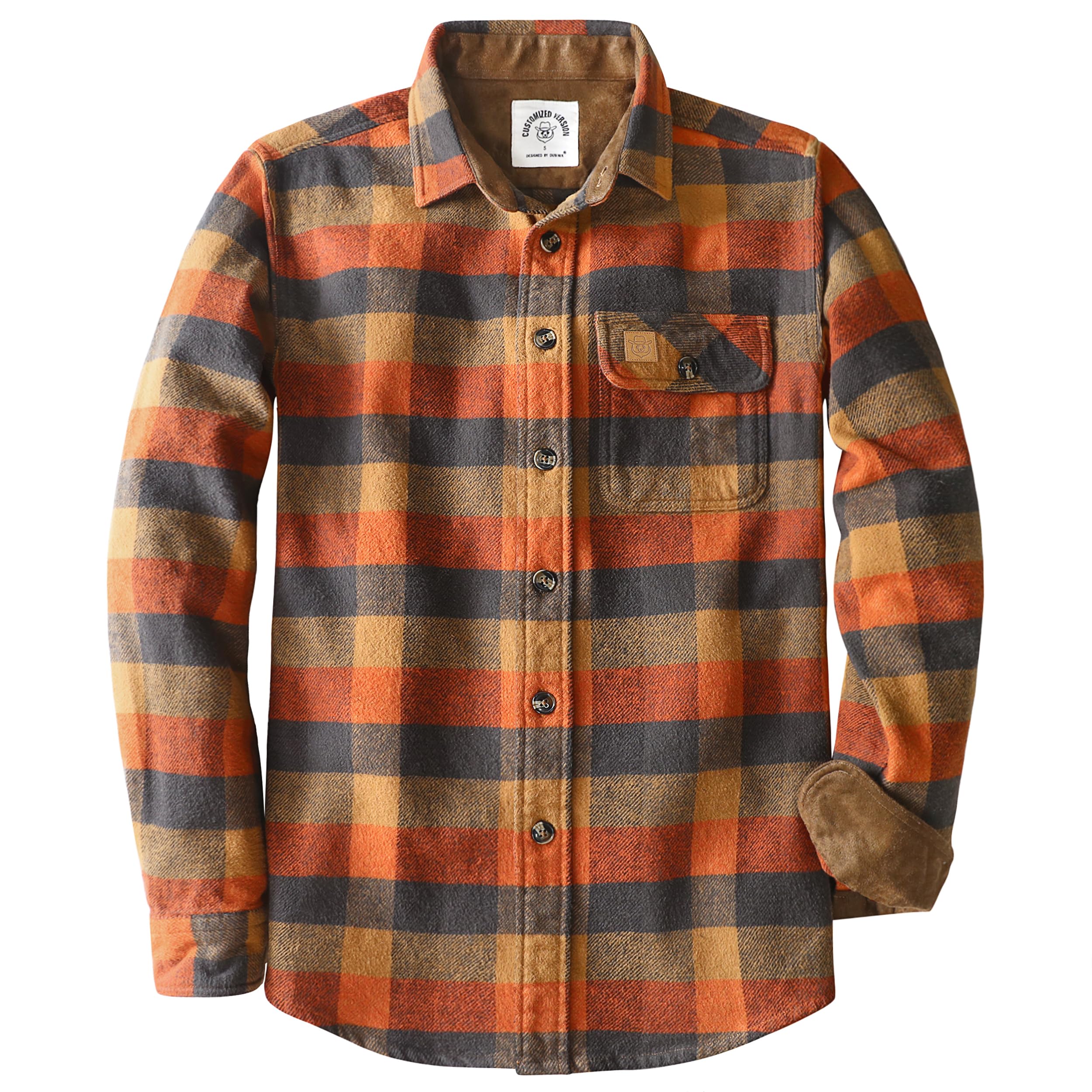 Dubinik® 13 oz Ultra Heavyweight Flannel Shirt for Men Button Down Plaid