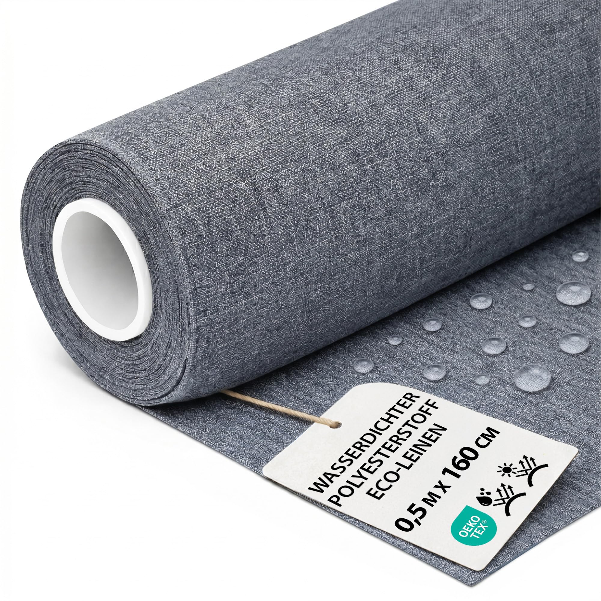 Polyester Fabric Waterproof by the Metre 0.5 m x 16 mm Awning Fabric Tarpaulin U