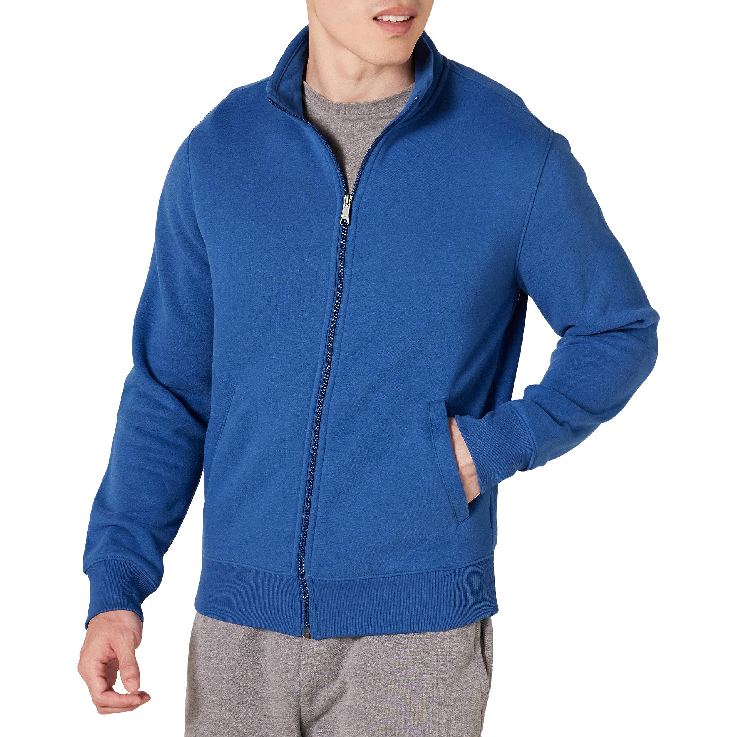 Amazon Essentials Men's Full-Zip Mock Neck Sweatshirt
