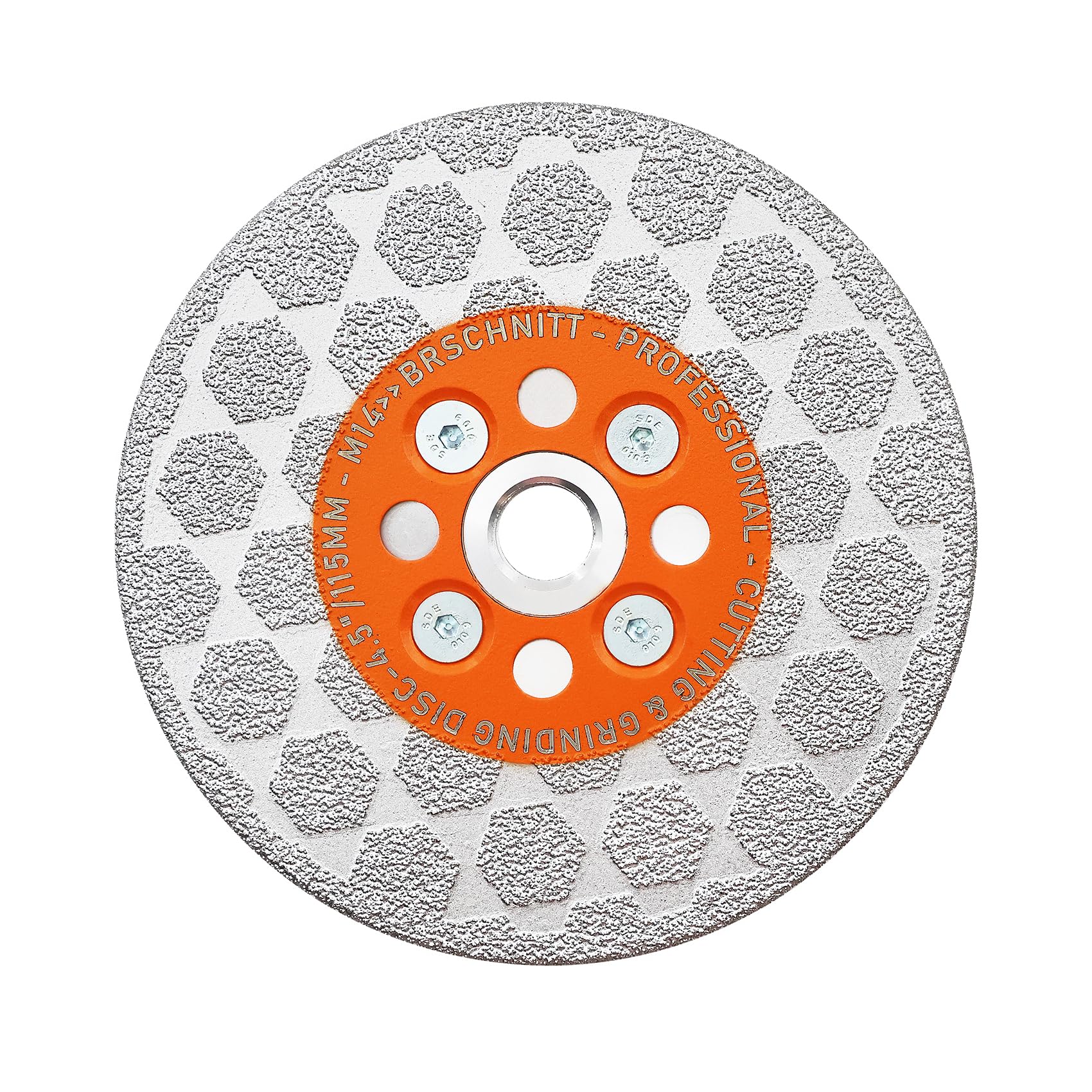 Disque Diamant 115mm - Double Face Coupe et Meulage Lame Scie Brasé Sous Vide po