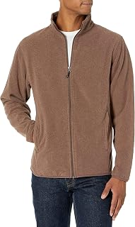 Amazon Essentials Men's Full-Zip Polar Fleece Jacket with Zippered Pockets for Cold Outdoor Weather