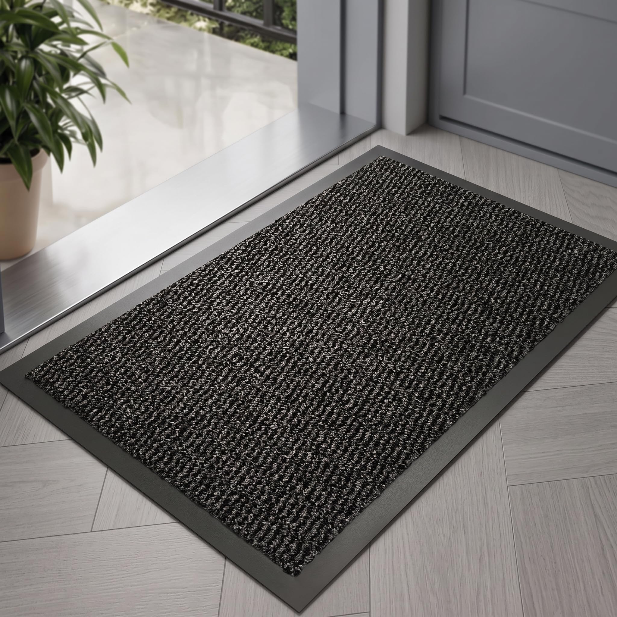 GULLAMBO Door Mats Indoor, Dirt Trapper, Washable Door Mat for Front & Back Door