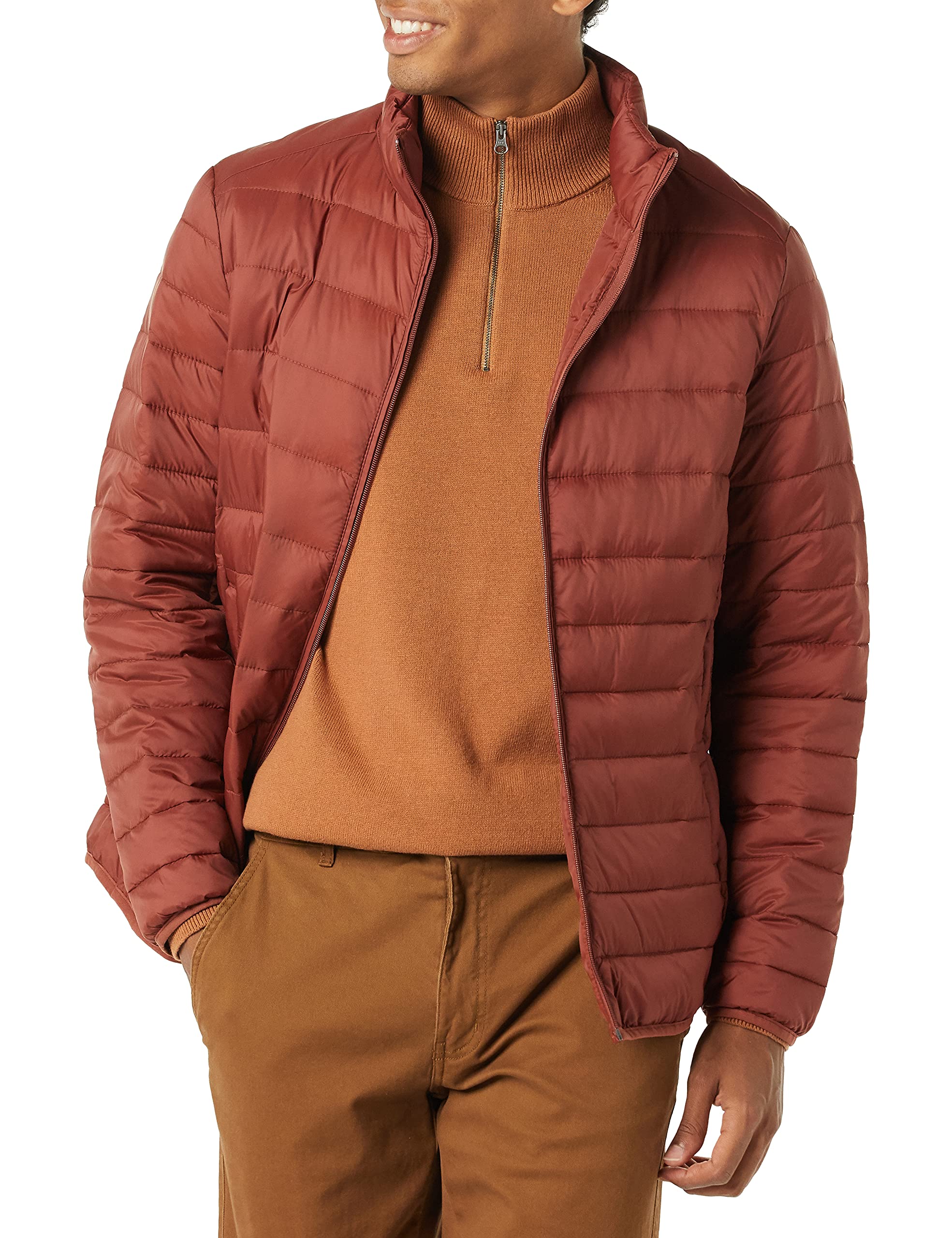 Amazon Essentials Men's Lightweight Packable Rain Resistant Padded Jacket (Avail