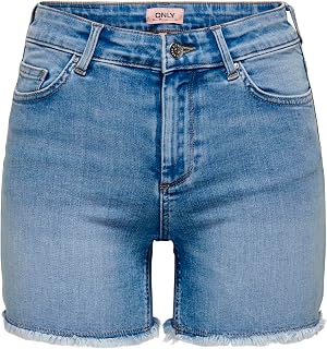 ONLY Denim Shorts ONLBLUSH Mid Waist Regular Fit Denim Shorts