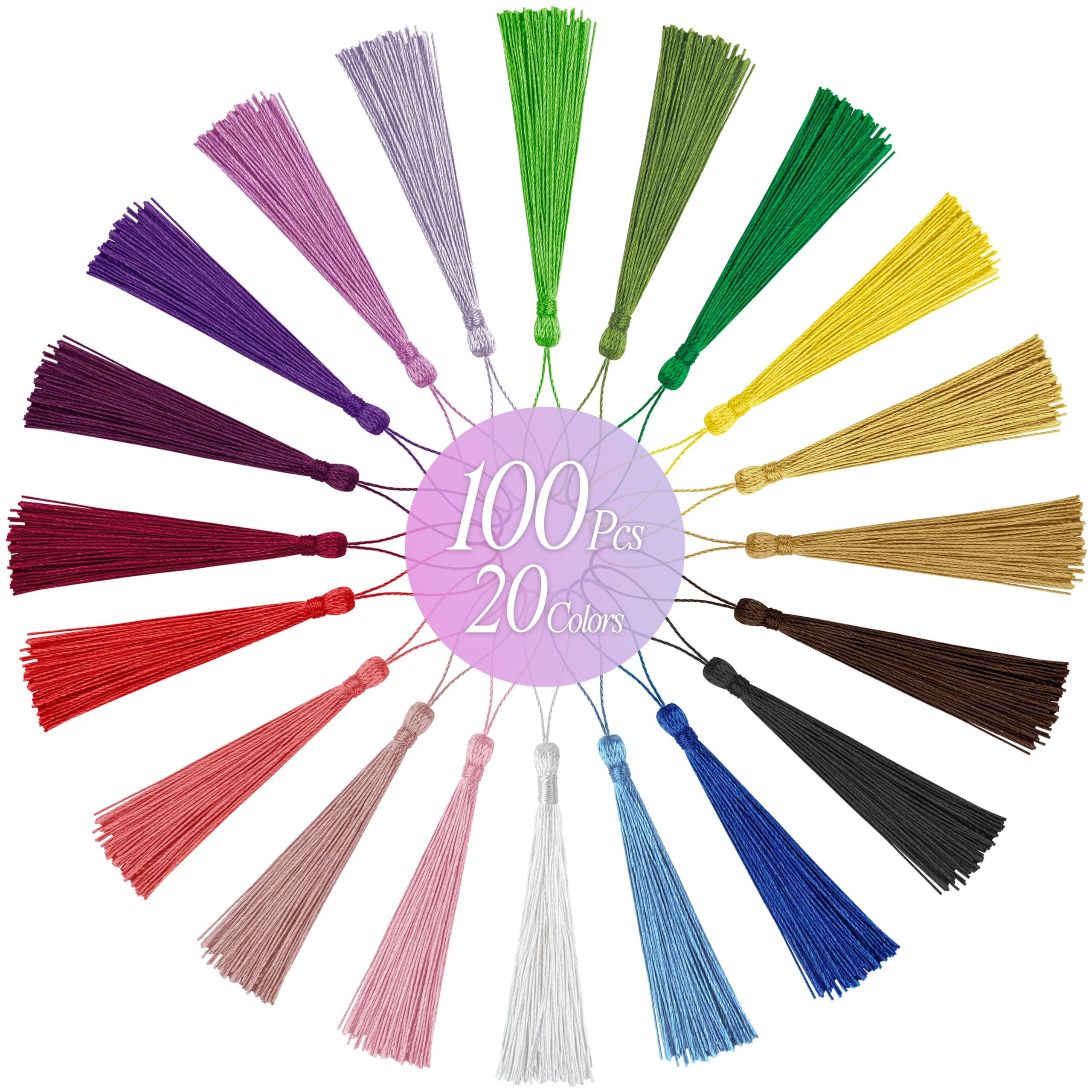 Lganze Bookmark Tassels Charm Craft Decoration 20 Colors | Handmade Tassel for B